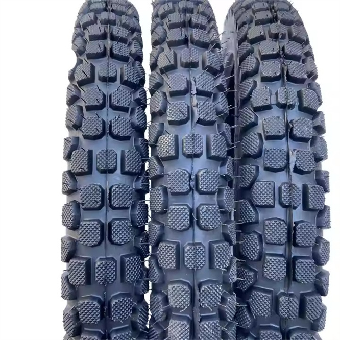 High quality motorcycle rubber tires for use on front and rear wheels