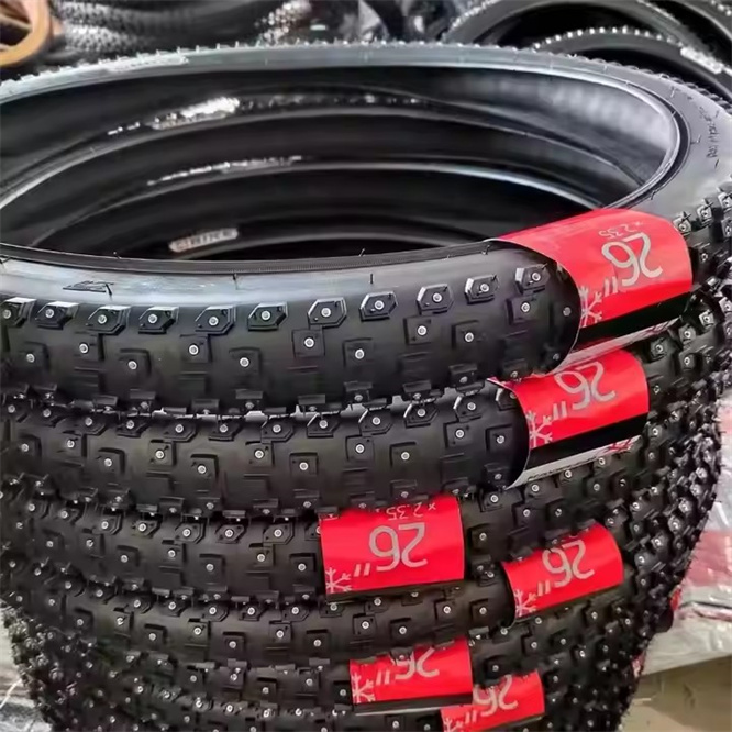 Nail Bicycle Snow Tire in Various Sizes 20*4.0 29*2.10 18*2.10 26*2.10 275*2.10 26*2.35 Made of Durable Rubber Material