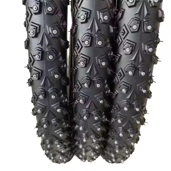 Nail Bicycle Snow Tire in Various Sizes 20*4.0 29*2.10 18*2.10 26*2.10 275*2.10 26*2.35 Made of Durable Rubber Material